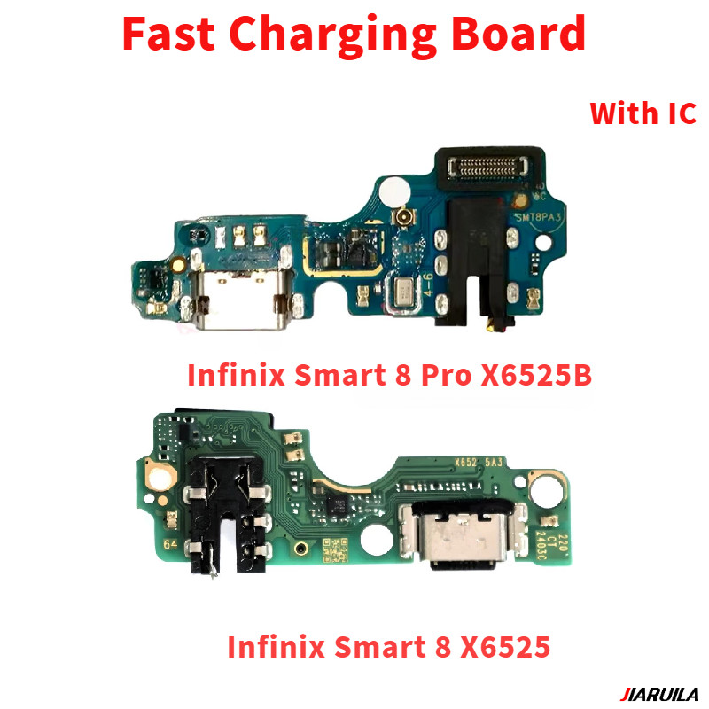 บอร์ดชาร์จเร็วสําหรับ Infinix Smart 8 Pro X6525 X6525B พอร์ตชาร์จ USB