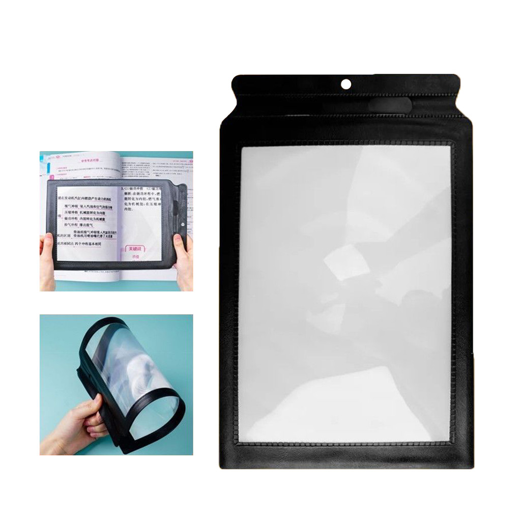 [จัดส่งรวดเร็ว]แว่นขยายอ่านหนังสือ A4 1 ชิ้น Fresnel Lentes Page Glass Book เลนส์สําหรับผู้สูงอายุเล