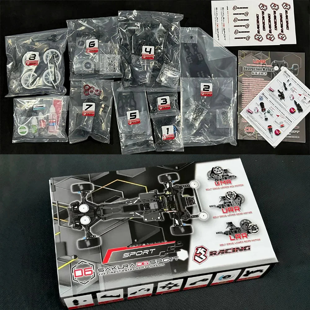 3Racing Sakura D6 SPORT RWD ชุด 1/10 RC รีโมทคอนโทรลไฟฟ้ารุ่นรถ Professional Drift Racing ของเล่นเด็
