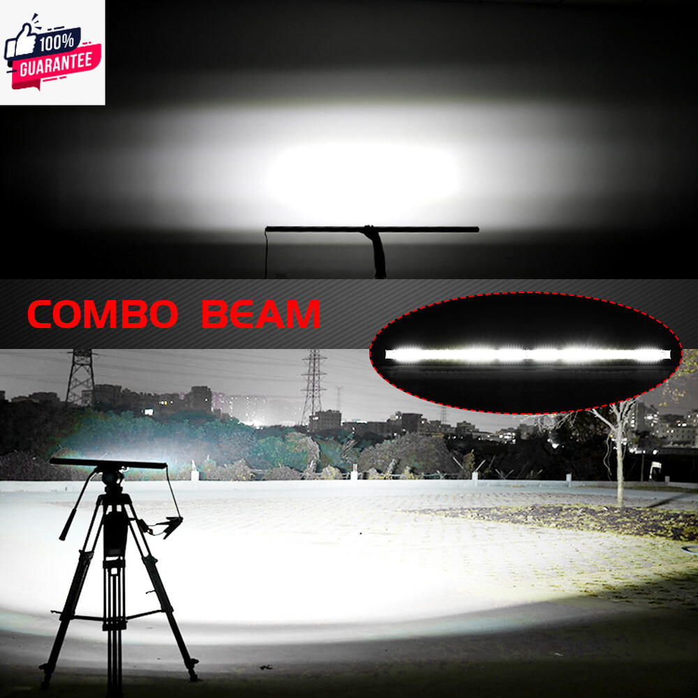 LED Light Bar 6D Reflector 10inch LED Light Single Row Spot Flood Combo Beam Light Offroad Car4X4