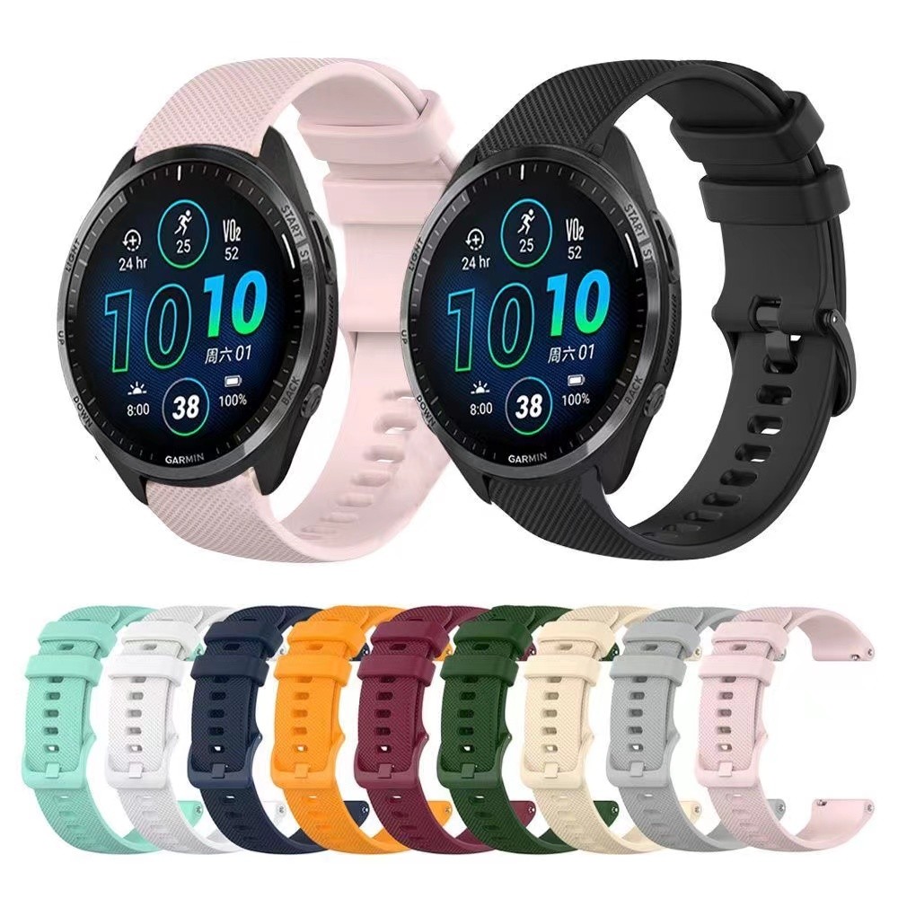 สายนาฬิกาิลิโคนสำหรับGarmin 245 255 265 165 645 55 158 venu sq2 venu3 venu2plusสายนาฬิกา20mm22mm