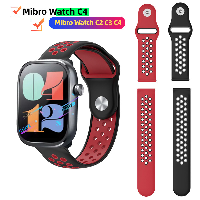 Mibro Watch C4 Strap สายซิลิโคน Mibro Watch C2 C3 C4 Strap สายรัดข้อมือกีฬา