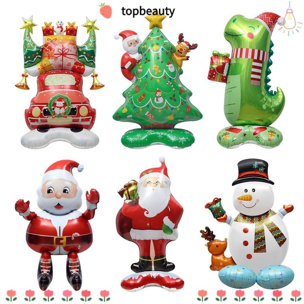 ท็อปบิวตี้ บอลลูนฟอยล์คริสต์มาส,ฟิล์มอลูมิเนียม ทําเอง บอลลูนพองขนาดใหญ่,อุปกรณ์ประกอบฉากปาร์ตี้น่ารักของเล่นเด็กพองคริสต์มาสสัตว์บอลลูนฮาโลวีน
