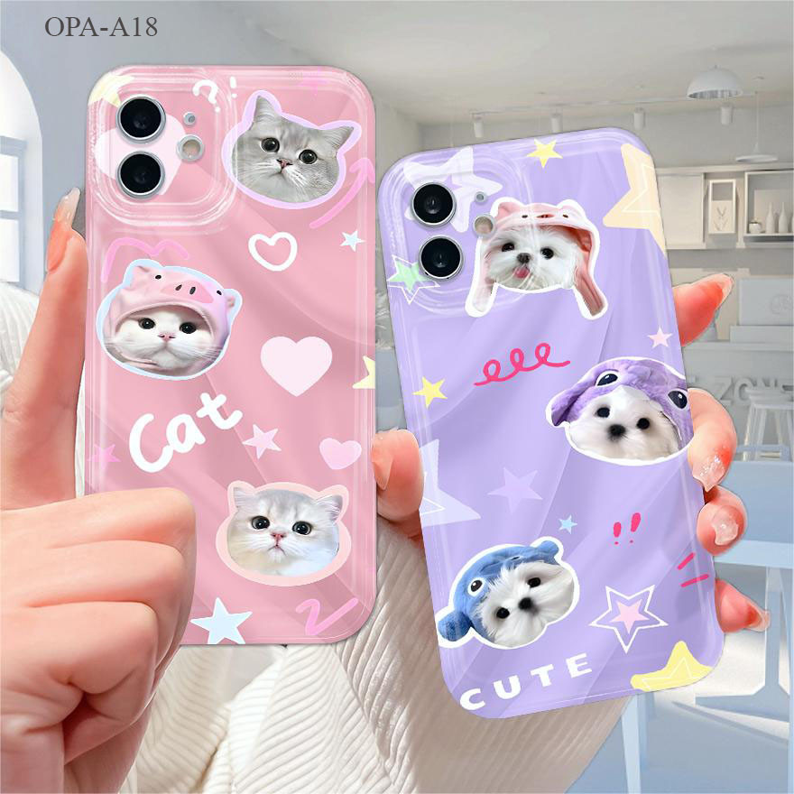โปร่งใส เคส For OPPO A38 A18 A17 A17K A16 A16K A16S A16E A15 A15S A9 A5 A7 A5S A12 A3S A1K เคสออปโป้ Silicone เคสนิ่ม TK