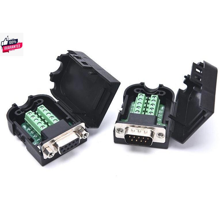 หัวทำสาย DB9 RS232 RS422 RS485 9pin แขันน็อตเข้าสาย
