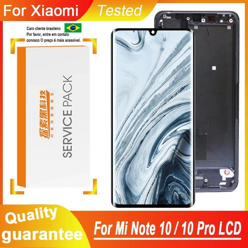 Original 6.47 "จอแสดงผลสําหรับ Xiaomi Mi CC9 Pro LCD สําหรับ Mi หมายเหตุ 10 จอแสดงผล Touch Screen Di