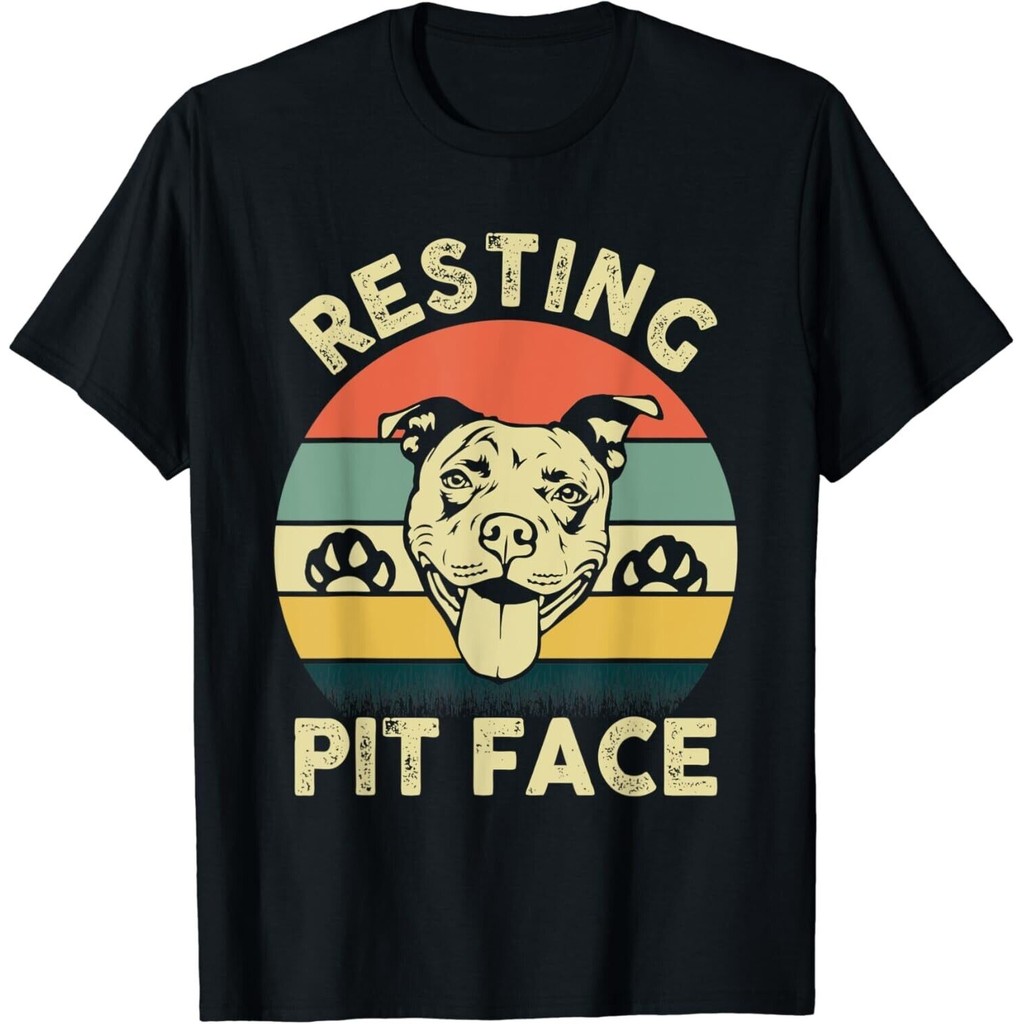 Funny Dog Pitbull Resting Pit Face_ Pitbull Lover เสื้อยืด