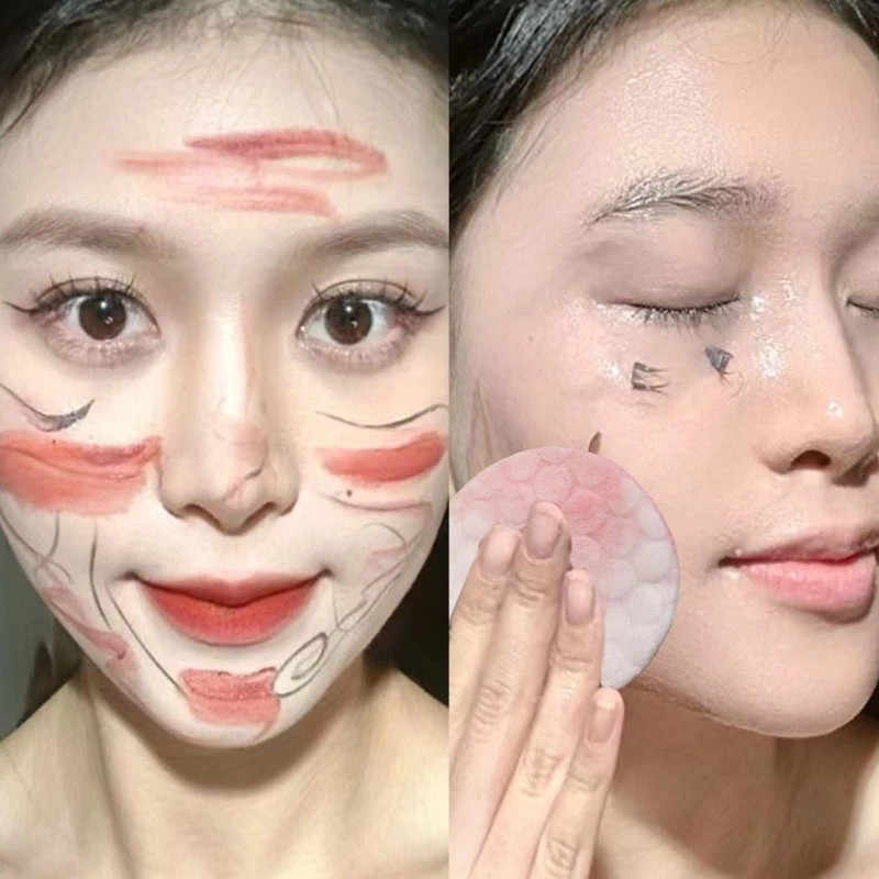 สําลีแผ่นพื้นผิวมุก 100 ชิ้น | แผ่นล้างเครื่องสําอางแบบนุ่ม 3 ชั้นสําหรับใบหน้า, แอปพลิเคชั่นโทนเนอร์อ่อนโยนและสกินแคร์, ขนาดกะทัดรัด 5.8 ซม. ขนาดเดินทาง thumbnail 3
