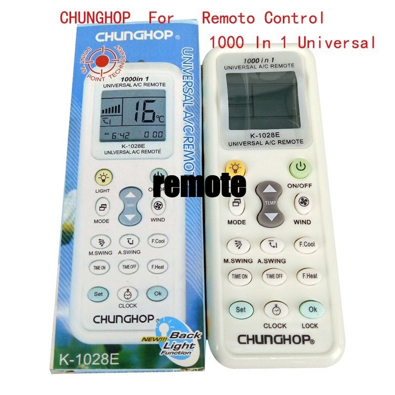 CHUNGHOP K-1028 สําหรับ CHUNGHOP AC A/C Remoto ควบคุม K-1028E 1000 In 1 Universal Air Conditioner ให