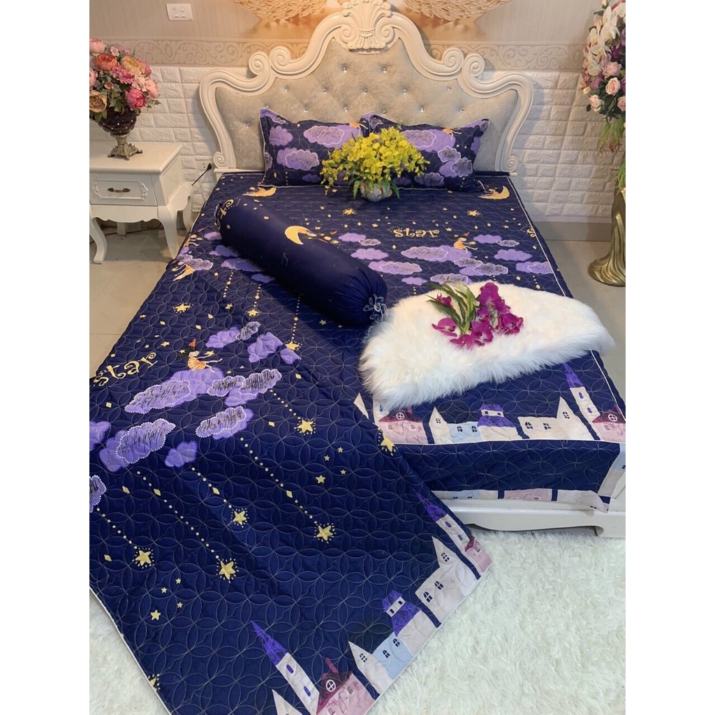 ชุดเต็มผ้าฝ้าย 4 ชิ้น, BEDDINGS, 4 ชิ้น, POLY COTTON COTTON COTTON COTTON BEDDING SET สําหรับสุภาพสต