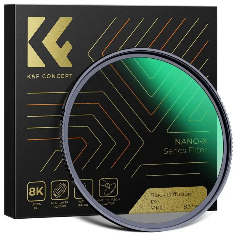 K&F Concept 67mm 1/8 Black Pro Mist Diffusion Filter 1/8 72mm 77mm 82mm 49mm 52mm 55mm 58mm 62mm k f