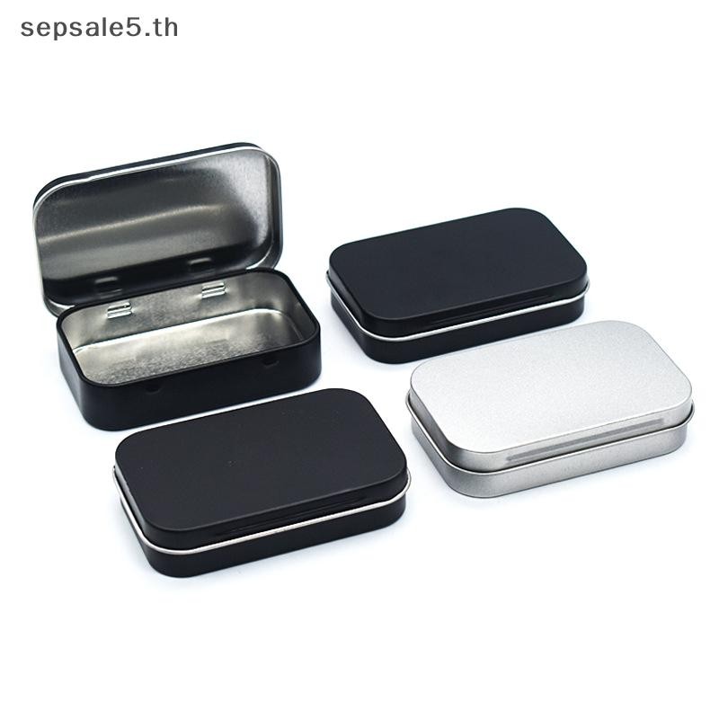 [บ้าน] โลหะสี่เหลี่ยมที่ว่างเปล่ามินิกล่องดีบุก Tinplate Push Candy Pill กรณีถัง Jar บานพับคอนเทนเนอร์ขนาดเล็กจัดเก็บกล่อง {th}