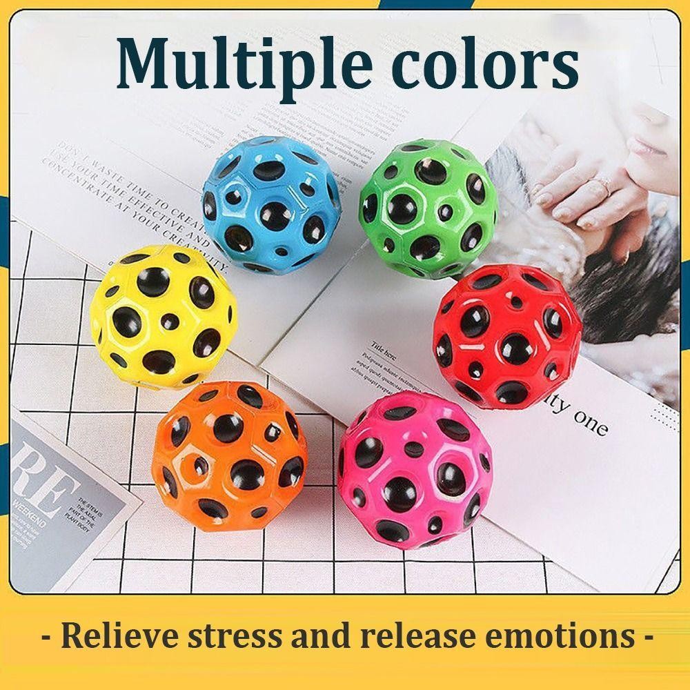 Lilac Toy Ball, Moon Shape Anti-fall Bouncing Ball, Ergonomic Soft High Resilience Kids Squeeze Toy Outdoor - รูปที่ 5