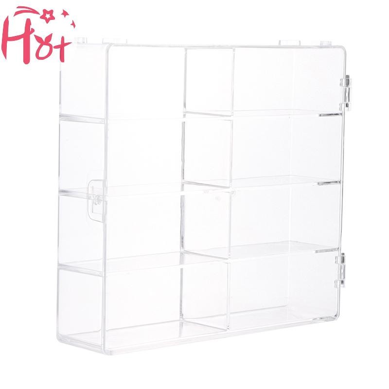 GE Cars Diecast Storage อะคริลิคกันฝุ่นกล่อง 1:64 สําหรับโปร่งใสกล่องรถตู้ Rack Square