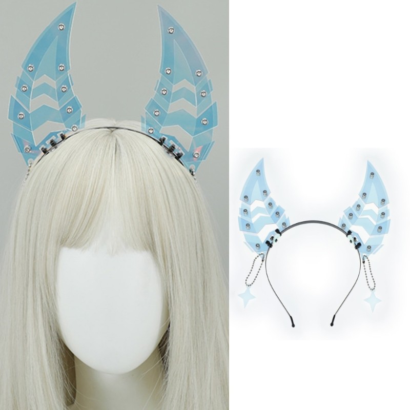Ww ที่คาดผมอะคริลิคเฉพาะคอสเพลย์อุปกรณ์เสริม Headwear สําหรับผู้ที่ชื่นชอบพังก์มีสไตล์