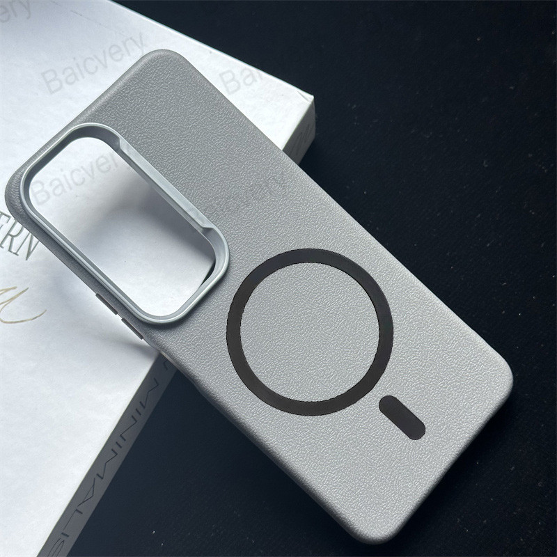 สําหรับ VIVO V40 Lite 4G V2417 5G หนังสีทึบฝาหลังพร้อมสติกเกอร์แม่เหล็ก