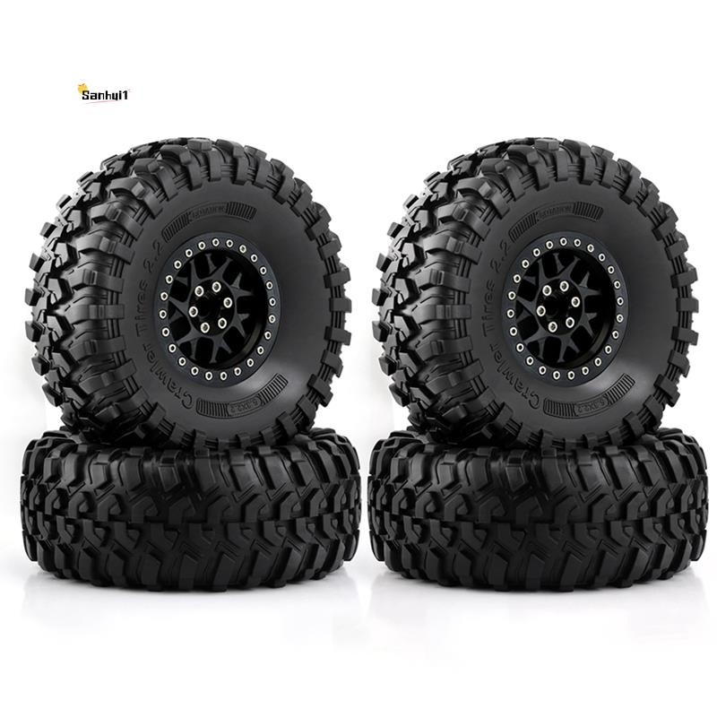 4 ชิ้นโลหะ Beadlock ล้อขอบยาง 135 มม.2.2 นิ้วสําหรับ 1/8 1/10 RC Crawler รถ Axial SCX10 Wraith RR10 Capra TRX4