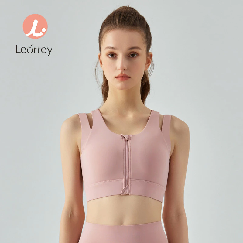 Leorrey เสื้อชั้นในสปอร์ตเสริมฟองน้ำ กันกระแทก มีซิปด้านหน้า thumbnail 5