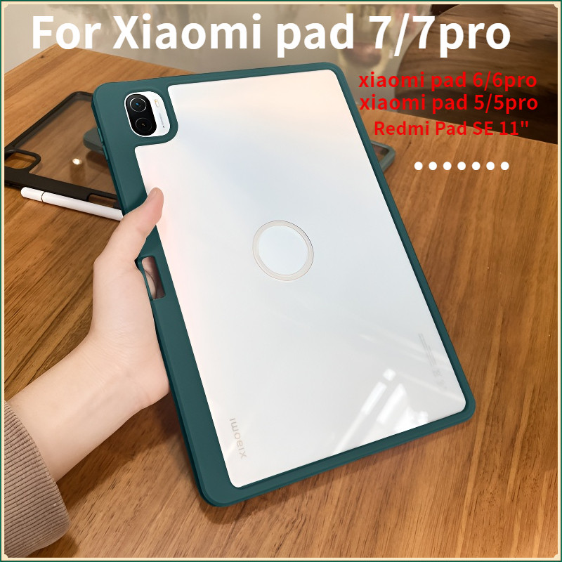 เคสระบายความร้อน เหมาะสําหรับแท็บเล็ต Xiaomi 7/7 Pro 11.2 Xiaomi pad 6/ 6 Pro 6S Max 14 เคสป้องกัน Redmi Pad Se11ซม.Xiaomi5pro12.4 พร้อมช่องเสียบปากกา Redmi 8.7 RedmiPadpro2.1 โปร่งใส RedmiPad10.6