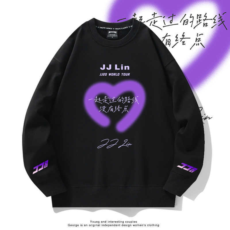 Lin Junjie Sweatshirt JJ.0 Shengso Fan Hooded Support Clothes LIN12.19 Tops Peripheral Purple Heart 