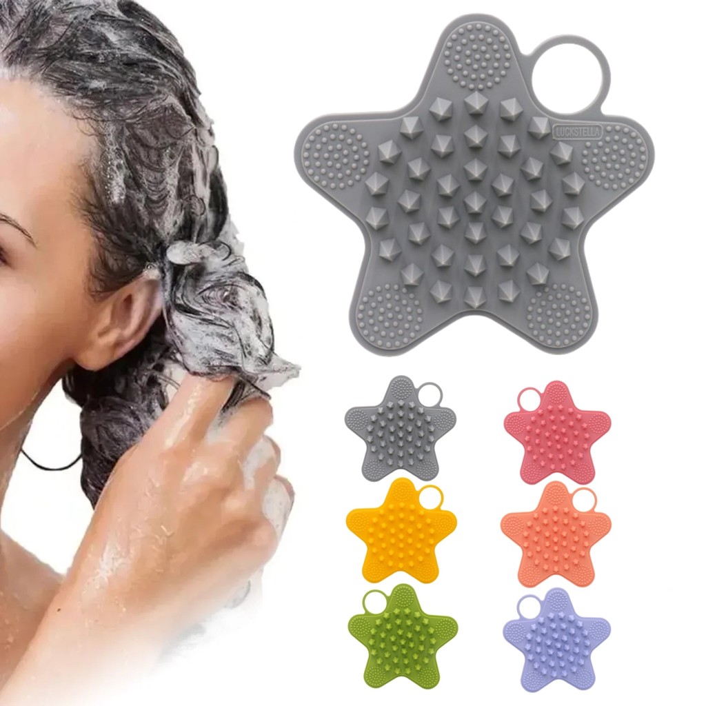 LUCKSTELLA อาหารเกรดซิลิโคนแปรงร่างกายผู้หญิงอาบน้ำแปรงร่างกายเต็มรูปแบบ Exfoliating ผิวที่ตายแล้วอาบน้ำล้างหัวนวดหวี แปรงสระผม