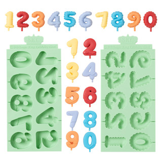 Kalaien ตัวเลขซิลิโคน Fondant Mould 0-9 ช็อกโกแลตบิสกิตคุกกี…