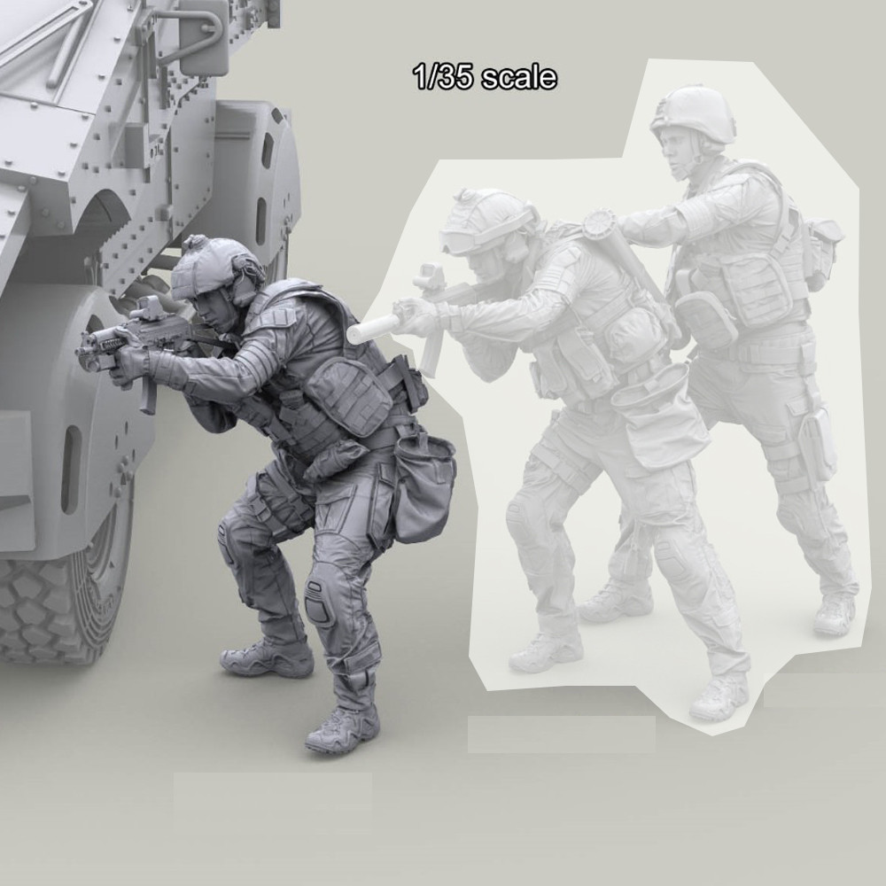 1/35 Department A Heavy Assault Group 3, ทหารฟิกเกอร์โมเดลเรซิ่น, ธีมทหาร, ชุดประกอบและไม่มีสี