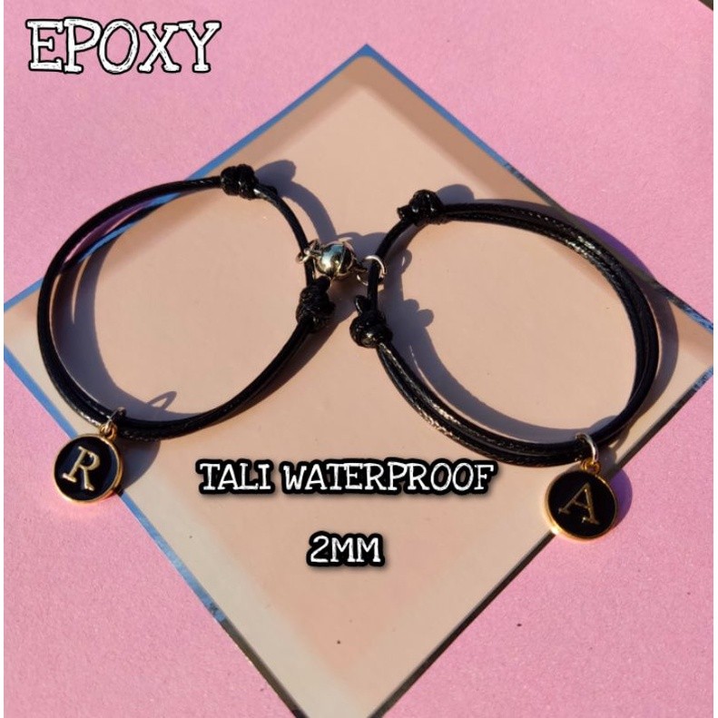 (AZ ) MAGNETIC COUPLE LETTER BRACELET / VIRAL EPOXY BRACELET / MAGNETIC COUPLE STRAP BRACELET / COUP