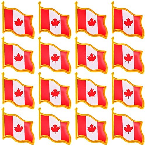 Canada Flag Pin Canadian National Lapel pins เคลือบทําจากโลหะของที่ระลึกผู้ชายผู้หญิงรักชาติ