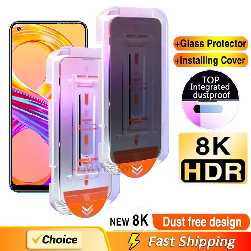 ติดตั้งง่าย HD/ความเป็นส่วนตัวกระจกนิรภัยป้องกันหน้าจอสําหรับRealme 9 8 7 6 V30 V23 V15 V11 V5 GT 5 