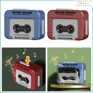 Zhaya Mini Vintage Player เครื่องบันทึกเสียงแบบพกพาเครื่องเล่นเพลงพวงกุญแจสิ่งที่แนบมาบันทึกกล่องดนตรีจี้