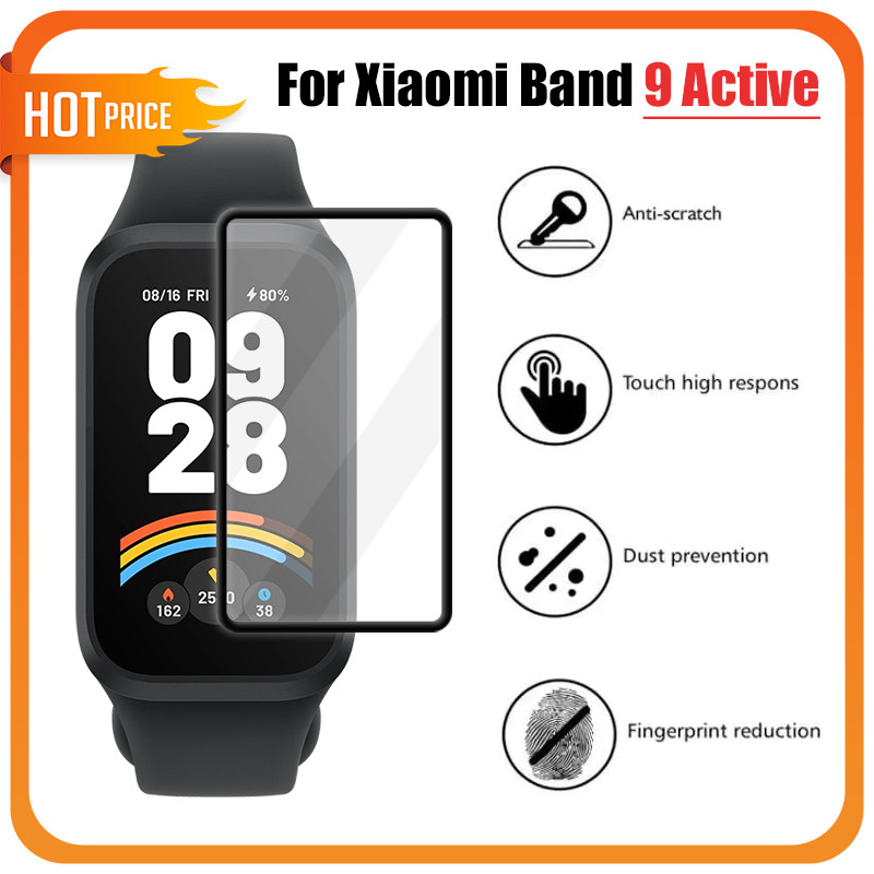 ฟิล์มกันรอยหน้าจอ 3D HD กันรอยขีดข่วน สําหรับ Xiaomi Mi Band 9 Active