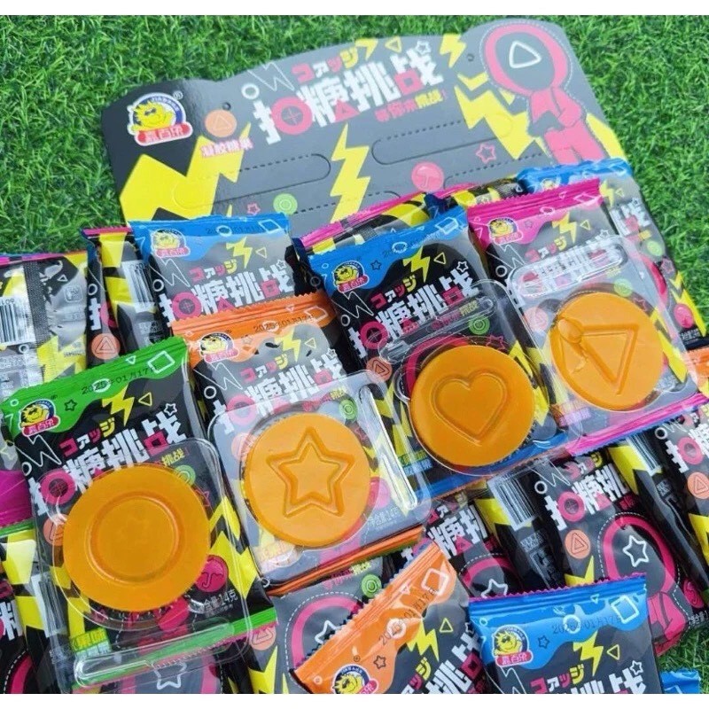 พร้อมจัดส่งจากไทย เยลลี่ดัลโกนา Squid Game  ขนาดซองล่ะ14กรัม เนื้อนุ่มหนึบ รสผลไม้ หน้าซองคือวันผลิตเยลลี่
