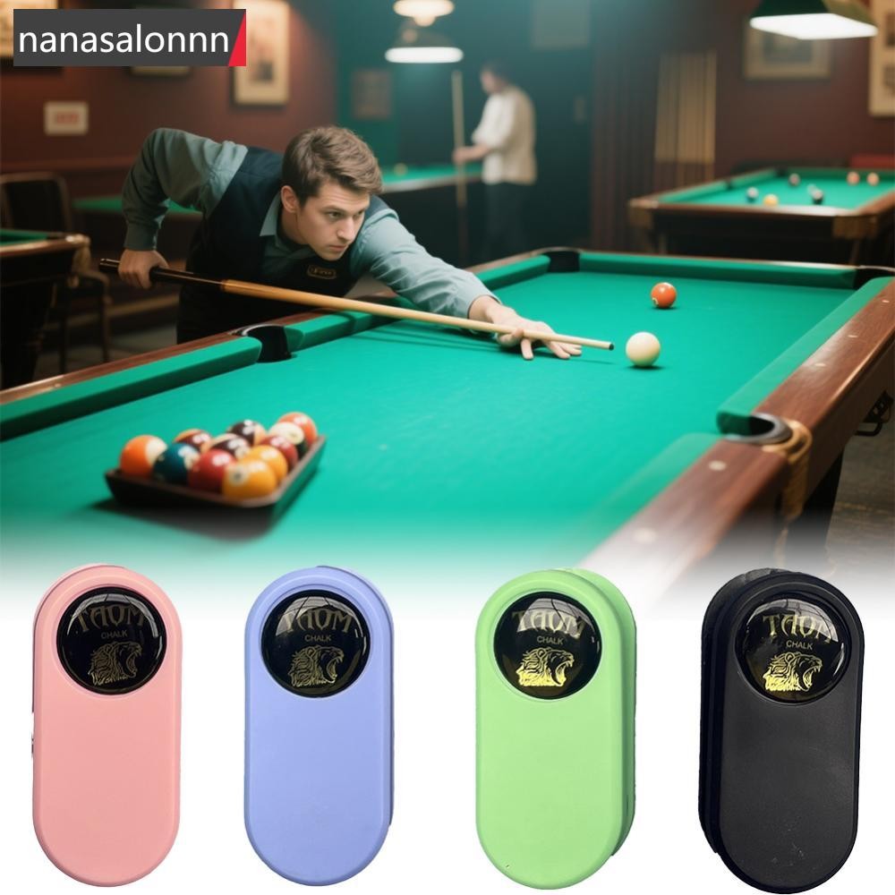 NNL  1ชิ้นเงียบแม่เหล็กที่แข็งแกร่งบิลเลียดชอล์กคลิปตรงกับสแควร์วงกลมกล่องเก็บแบบพกพาอุปกรณ์บิลเลียด