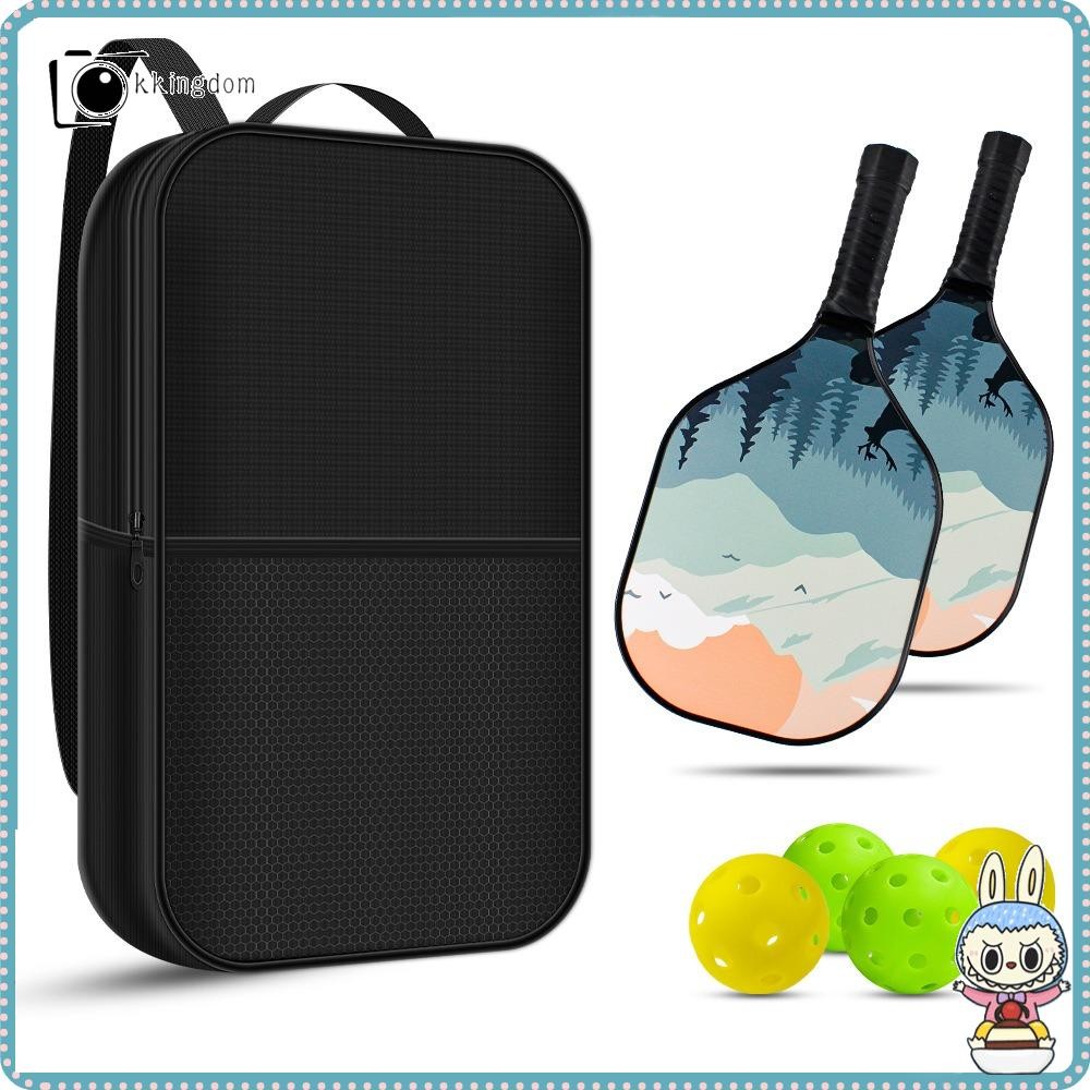 Kkingdom Pickleball Rackets กระเป๋าเป้สะพายหลัง, ปรับผ้า Pickleball Paddle Bag, แบบพกพากันน้ํา Pickleball กระเป๋าผู้ชายผู้หญิง