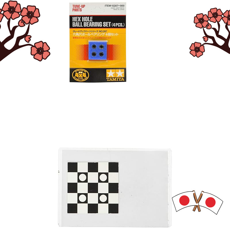 TAMIYA Mini 4WD Upgrade Parts Series No. 287 GP.287 Radio Controlled Car Hex Hole Ball Bearings Set 