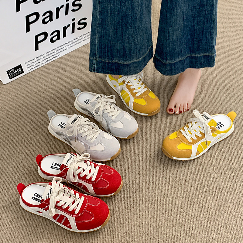 Y2K Dopamine Color Flat Slip On Lazy Shoes Womens Outdoor Birkens