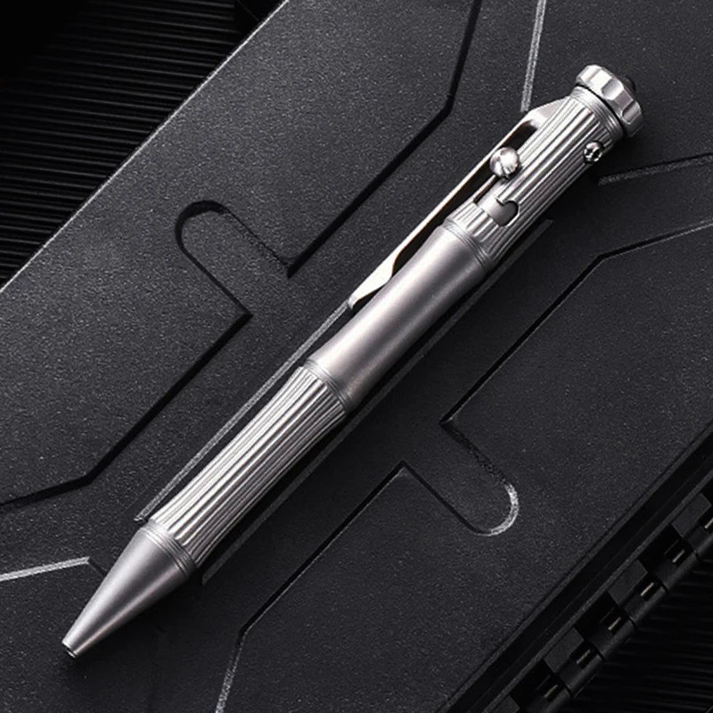 Multi-functional Titanium Tactical Bolt Action Pen Self-defense Glass Breaker Business Signature Bal