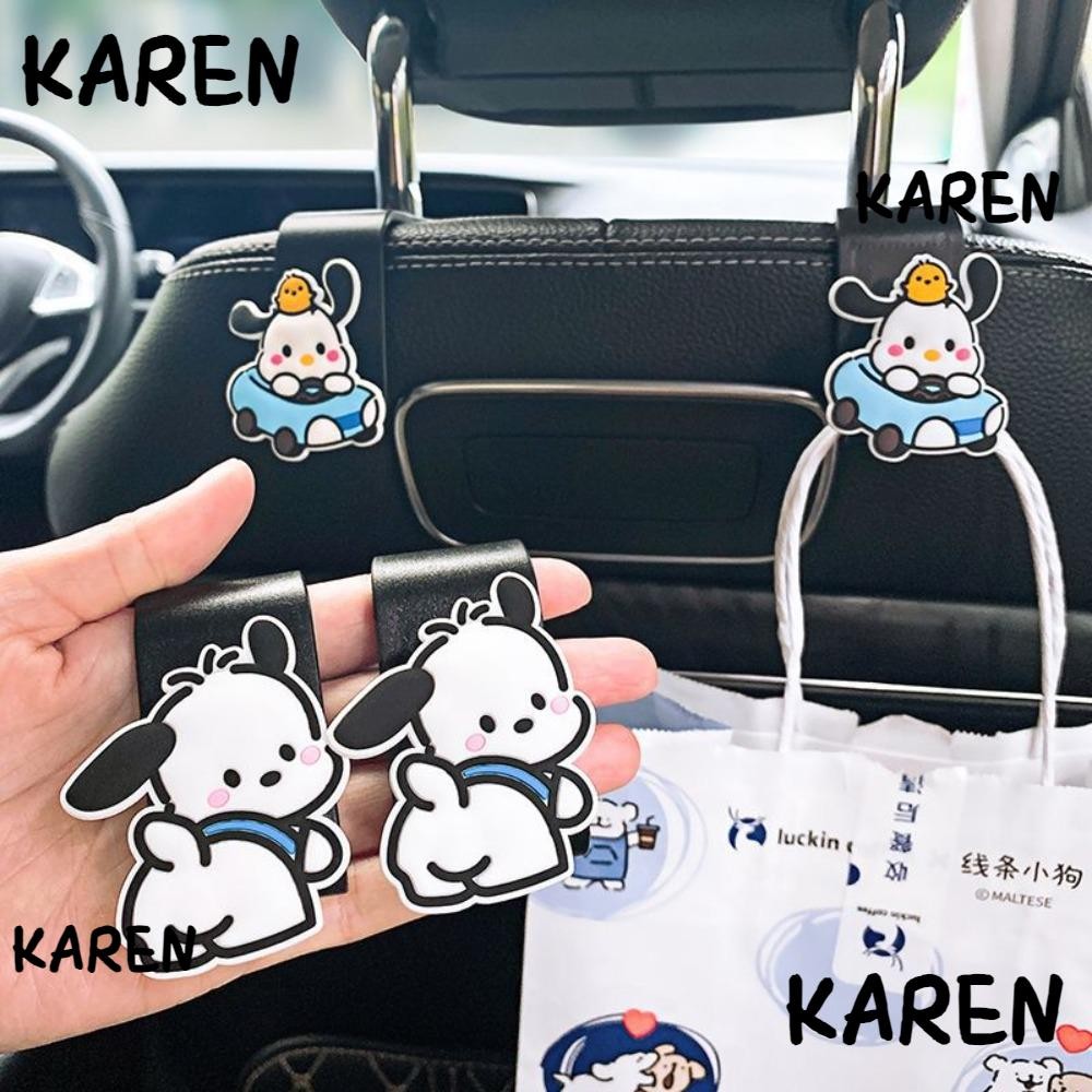 ตะขอรถ KAREN ที่แขวนของหลังเบาะรถยนต์ ตะขอแขวนเบาะรถยนต์ ABS คลิปหนีบรถยนต์ ติดตั้งง่าย ที่แขวนการ์ตูน