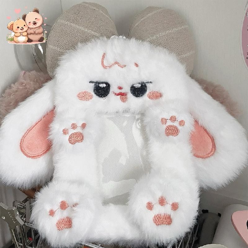 น่ารัก Fluffy Fox Photocard Case ID Photo Card Holder