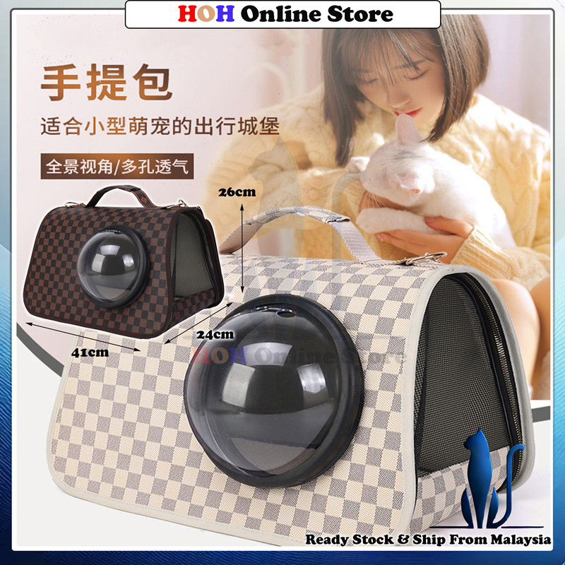 เป้อุ้มสัตว์เลี้ยงสําหรับเดินทางขนาดใหญ่ Space Capsule Bubble Design เป้อุ้มกันน้ําสําหรับแมวและสุนั