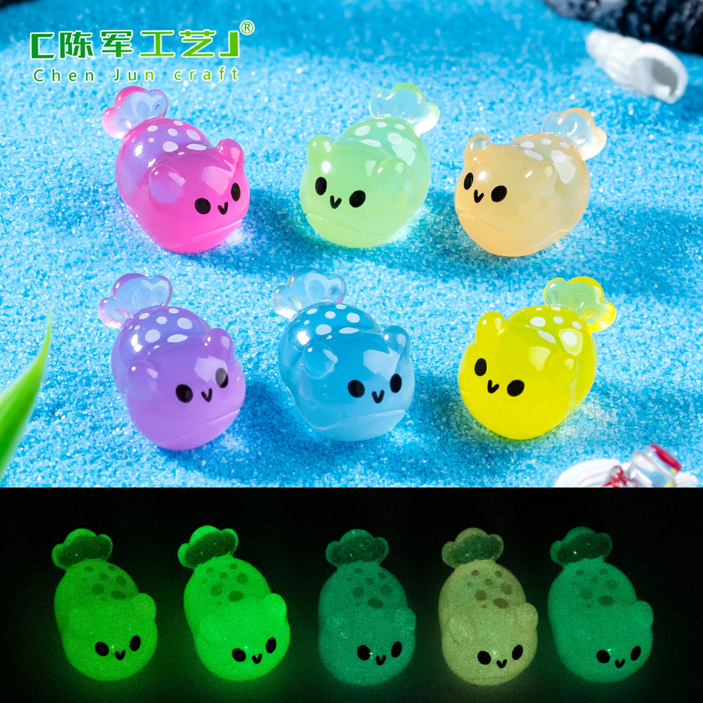 Luminous น่ารัก Sea Slug Slug สัตว์ทะเล diy เครื่องประดับอุปกรณ์เสริม Micro ภูมิทัศน์เครื่องประดับขน