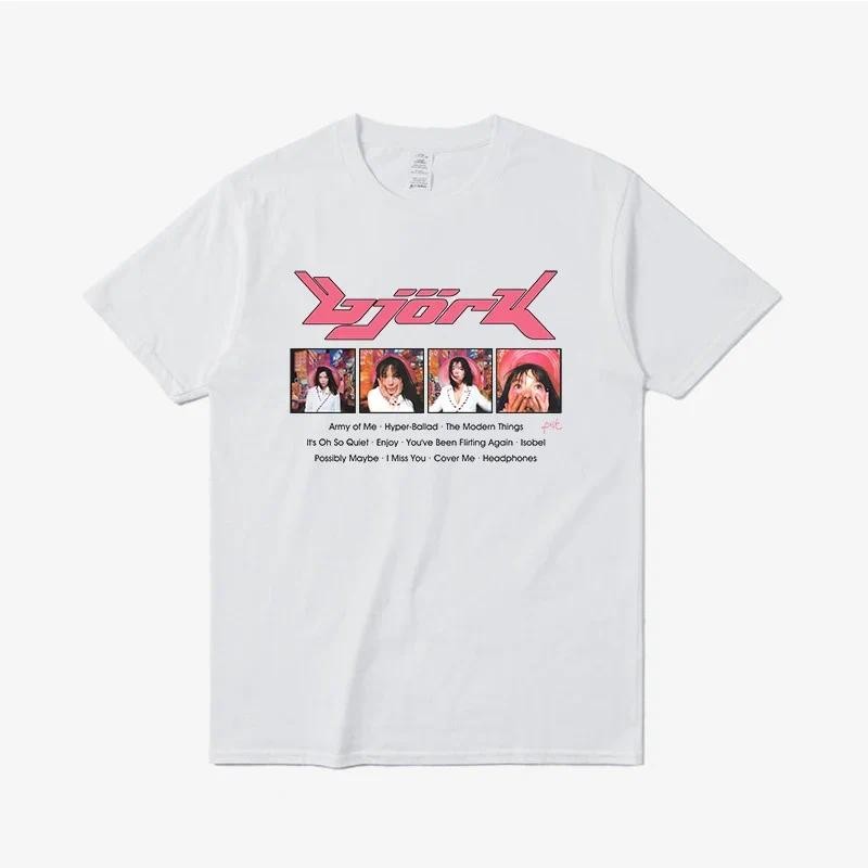 COD Bjork เสื้อ Bjork เสื้อยืดผู้ชายผู้หญิงเสื้อเพลง Unisex ผ้าฝ้ายขนาดใหญ่หนัก Y2kTops สินค้าขายดี