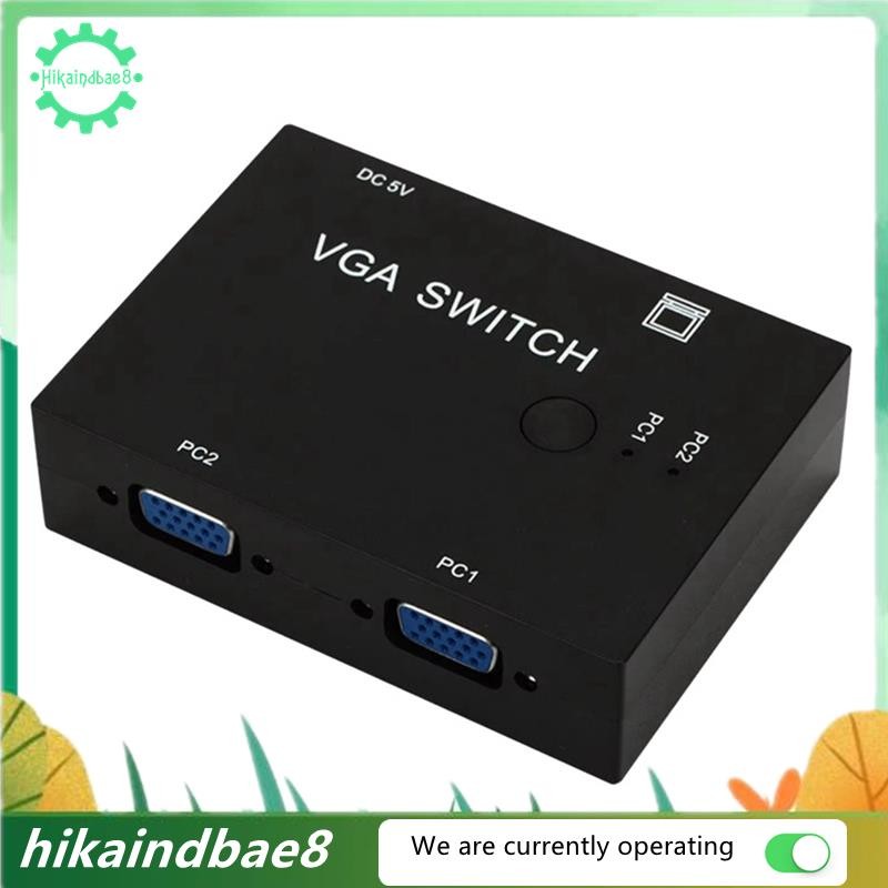 [hIkAi] สาย VGA KVM Switches 2 พอร์ต VGA Switcher สําหรับ PC Monitor โปรเจคเตอร์จอแสดงผลแล็ปท็อป