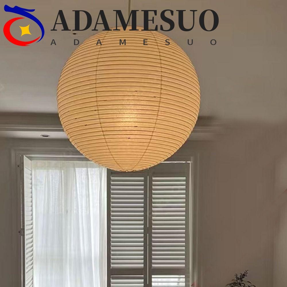 อดัมซูโอะ โคมไฟกระดาษ,แขวนโคมไฟเพดานคลาสสิก,สไตล์ญี่ปุ่นรอบวินเทจที่ทันสมัยจี้แสงโคมไฟปกห้องใต้หลังคาบาร์