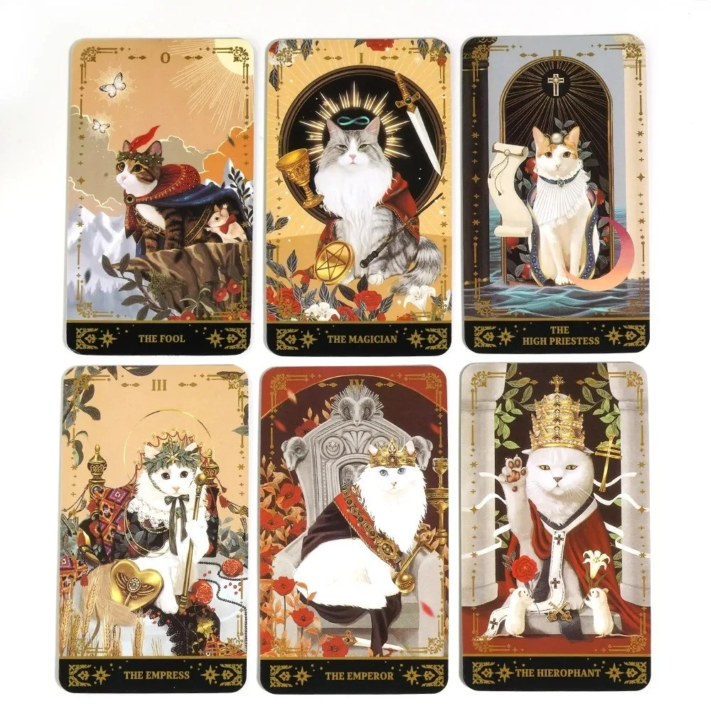 Muse Cat Tarot ตัวละครหลักแมว A 78 Deck Oracle English Divination Edition Borad เล่นเกม