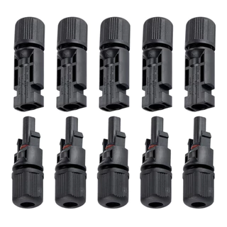 MC4 Connector หัว mc4โซล่าเซลล์ 5/10 คู่ สายไฟโซล่าเซล หัวต่อแผงโซล่าเซลล์ 30A Male Female M/F Wire