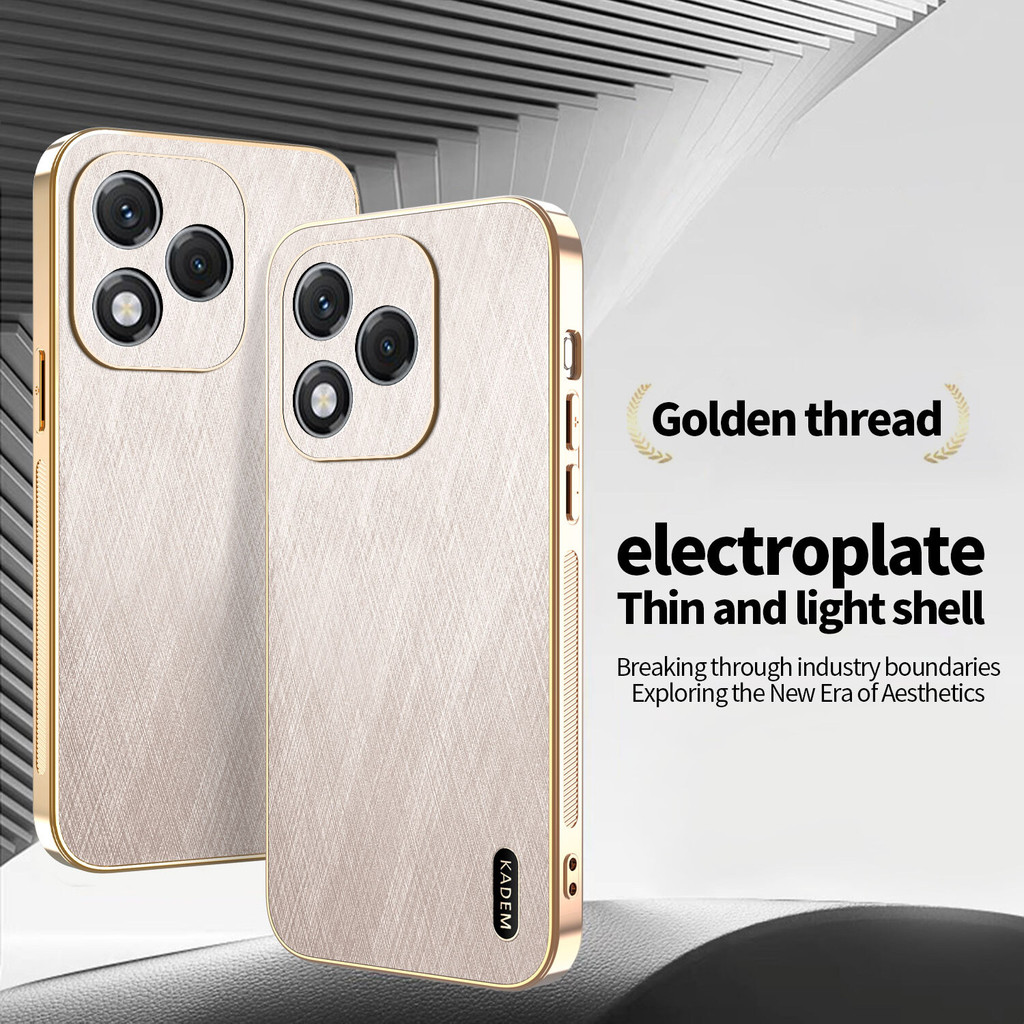 ปลอกสําหรับ Honor 400 Lite Honor400 Lite Honor400Lite 400Lite ผ้าไหมรูปแบบหรูหรา Electroplated Gold 