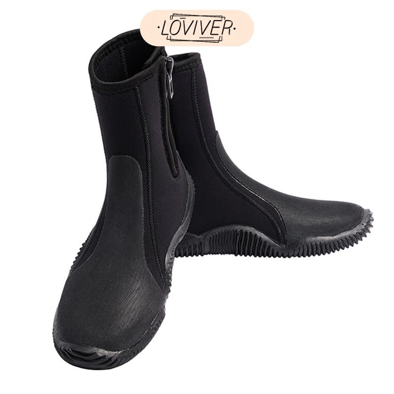 รองเท้าดําน้ํา 5 มม., Unisex Warm Snorkel Booties Non Slip Sole สบาย