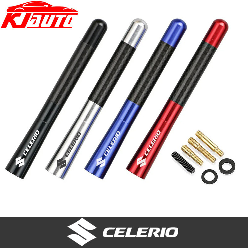 SUZUKI Universal 12 ซม.Suzuki Celerio เสาอากาศรถยนต์คาร์บอนไฟเบอร์วิทยุ FM Antena ชุดสีดําสําหรับ Celerio G2 FE G3